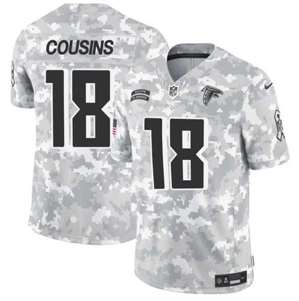Men%27s Atlanta Falcons #18 Kirk Cousins 2024 F.U.S.E. Arctic Camo Salute to Service Limited Stitched Jersey Dzhi